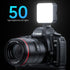 DUIDESHI 3200K-5600K+CRI95 3 Cold Shoe Camera Light: Color LED Video Light- Rechargeable Camera Light, Cold Shoe Mount
