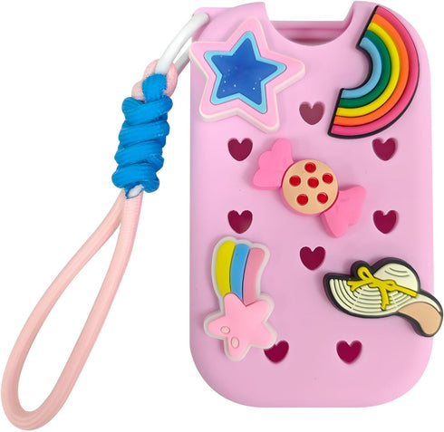 SHINLHUA Protective Silicone Case for Hand Sanitizers Bottles Equipped with Keychain for Attachment