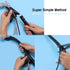 Black Cable Wire Organizer Cord Sleeve, 5 Feet EZ Cable Sleeve Bundler for Home & Office Management