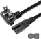 VSEER 2 Prong 90 Degree Angled 18AWG SPT2 Power Cord - NEMA 1-15P