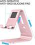 OMOTON Desktop Cell Phone Stand, Aluminum Holder for Mobile Phone and Tablet, Rose Gold