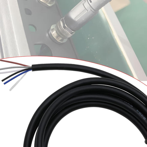 5 Pin M12 Sensor Connector Straight Aviation Cable Male to Male Waterproof Electrical Cable for Automation