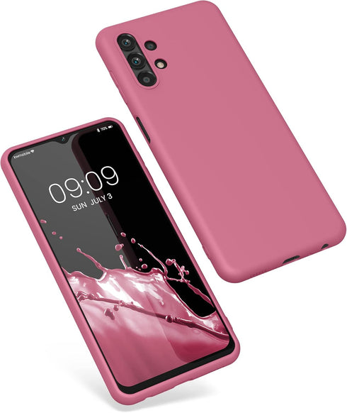 kwmobile Soft Slim Protective TPU Case Compatible with Samsung Galaxy A13 4G - Dark Rose