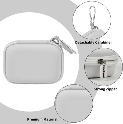 Boobowl Case for Anker Nano Portable Charger Power Bank 5,000mAh with Built-in Lightning Connector - White