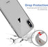 TENOC Gray Phone Case for iPhone Xs Max, Clear Shockproof Protective Bumper Slim Cover for 6.5 Inch