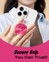 Svanove Adhesive Phone Grip Stand, Cute Silicone Clear Stick on Phone Grip Holder Collapsible Kickstand for iPhone