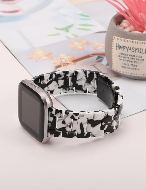 Wearlizer Resin Band Compatible with Fitbit Versa/Versa 2 - Lightweight Bracelet Replacement Wristband Strap
