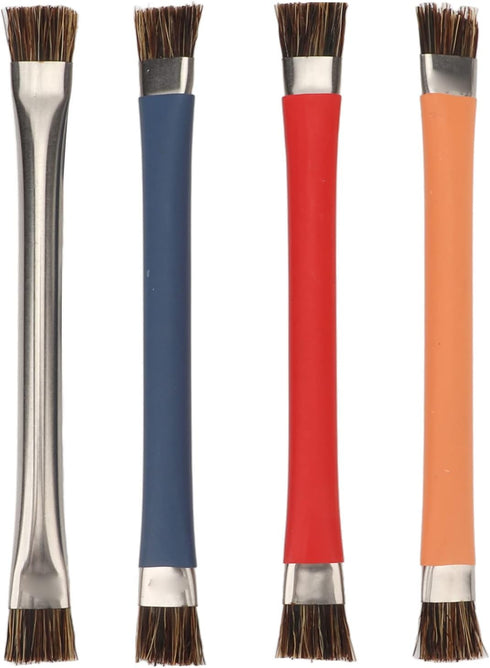 Oumefar 4Pcs Motherboard Cleaning Anti Static Brush, Double Head Cleaning Brush for Mobile CPU