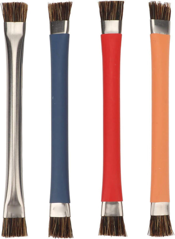 Oumefar 4Pcs Motherboard Cleaning Anti Static Brush, Double Head Cleaning Brush for Mobile CPU