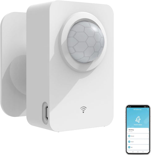 Smart Wi-Fi Motion Sensor, Wireless PIR Motion Detector with App Notification Alert for Home Security