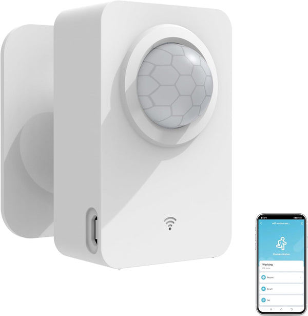 Smart Wi-Fi Motion Sensor, Wireless PIR Motion Detector with App Notification Alert for Home Security