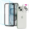 UARMOR Glass HD Clear Screen & Camera Lens Protector for iPhone 15, 9H Tempered Glass with Easy Installation Kits - 3+1