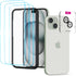 UARMOR Glass HD Clear Screen & Camera Lens Protector for iPhone 15, 9H Tempered Glass with Easy Installation Kits - 3+1