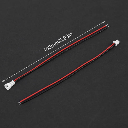 20 Pack 1.25mm 2 Pin Terminal Wire JST Connector Plugs - Male and Female with Wires Cables 100mm Length