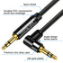 Yeung Qee 3.5mm 1ft, 3.5mm (1FT/0.3M) Aux Cable Nylon Braided Male to Male Stereo Audio Cable Audio Auxiliary Input