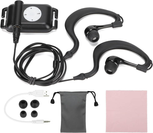 Beufee Waterproof Mp3 Player for Swimming, Swimming Headset Underwater Mp3 Player Swimming Music
