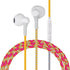 URIZONS Music Earphones Wired Headphones, Colorful Nylon Braided Earbuds with Mic for iPhone/Android