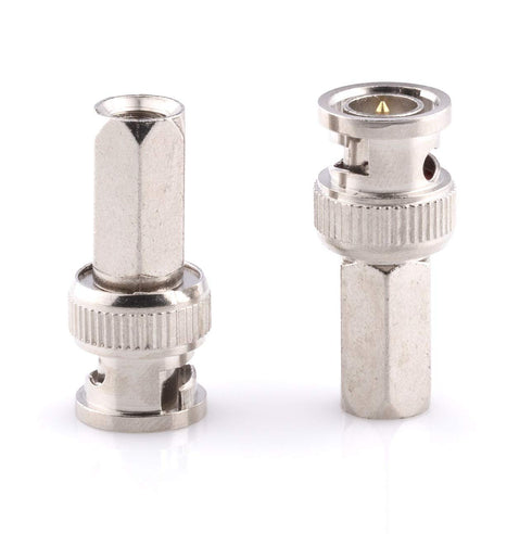 THE CIMPLE CO RG59 Coaxial Cable Connector, Screw On (Twist On) - Pack of 50 for CCTV, Security, Video