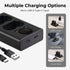 K&F Concept NP-FZ100 Dual-Slot Battery Charger with LCD for Sony A7iii, A7iv, A7RIII, A7RIV, A7C, A6700, A6600