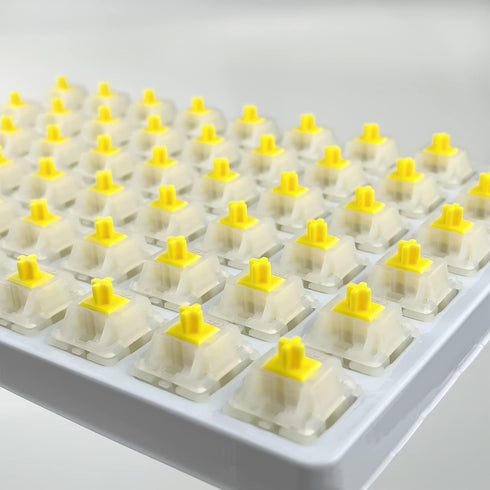 kutethy Gateron Milky Yellow Pro V2 Switches, Pre-lubed Linear 5 pin for All MX Mechanical Keyboard (90PCS, Milky