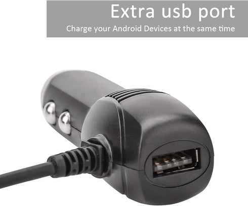 Dash Cam Charger Micro USB, Car Charger with USB Port Compatible with YI, Roav and Most Other Dash Cameras, Sat Navs, Other Android Devices. (11.5FT)
