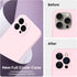 FireNova iPhone 15 Pro Max Case, Chalk Pink Silicone, 6.7", Camera Protection, Anti-Scratch Lining + 2 Screen