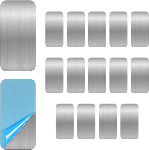 Tweruna 16 PCS Adhesive Magnetic Plate, 2.361.2 in Rectangular Metal Plate for Magnets