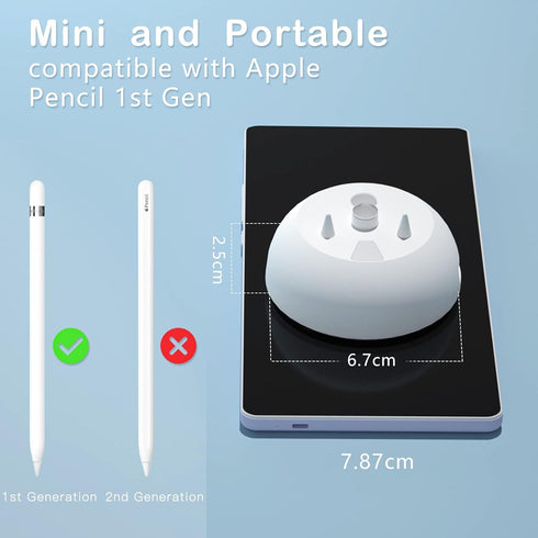 Charging Stand Compatible with Apple Pencil 1st Generation - 3 in 1 iPad Pencil Charger Dock with LED Light & Pencil