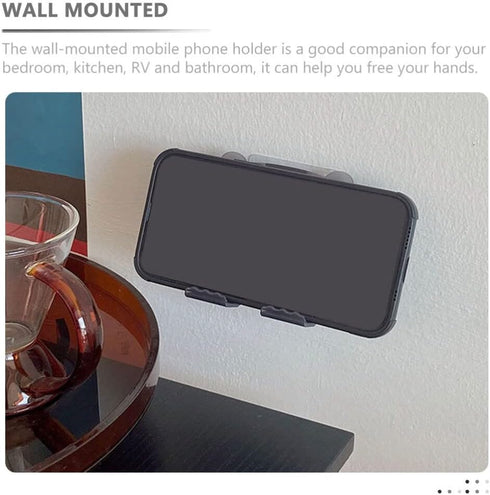 iplusmile 2pcs Wall Mobile Phone Holder Wall Mount Charging Station Shelves for Bedroom Wall Tv Remote Organizer Phone