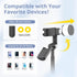 SENSYNE 360 Selfie Stick with Light, Phone Tripod with Rotatable Handle Compatible with Cellphones