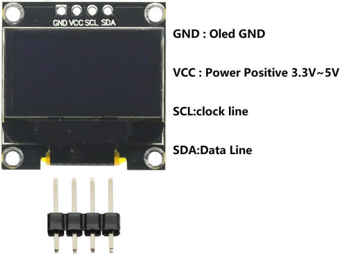 GODIYMODULES 2 0.96 inch I2C 128X64 I2C SSD1306 12864 0.96" Pcs IIC Serial White OLED Display Module LCD Screen Board