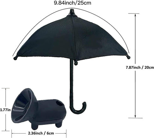 NTidea Phone Umbrella (2 Pack) for Sun Shade, Funny Snap Finger Stand Silicone Holder with Suction Cup, Black, Blue