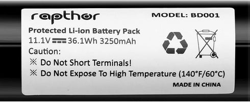 Rapthor 3250mAh High Power Replacement Battery for Jawbone Big Jambox Wireless Bluetooth Speaker J2011-03-US, Easy to