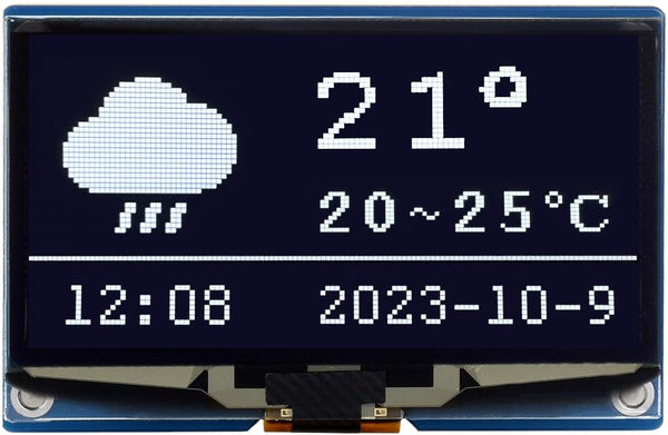 waveshare 2.42inch OLED Display Module, 12864 Resolution, SPI / I2C Communication, White Version