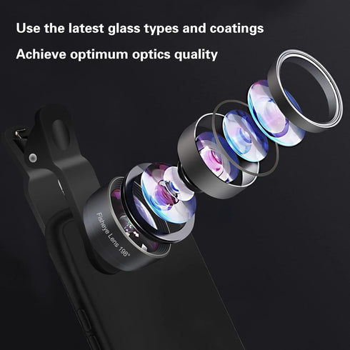Godefa 14 1 14 13 12 11 Phone Camera Lens Kit, in Lenses with Selfie Light for iPhone Xs X Pro Samsung and Other
