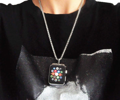 Stainless Steel Chain Necklace Pendant - Compatible with Apple Watch 42mm Series 3 2 1 / 44mm Series 5 4