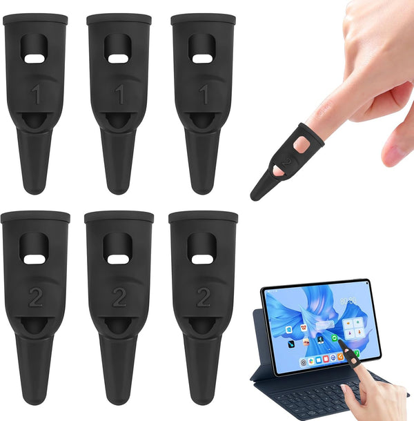 CYUXING 6Pcs Finger Stylus Pen for Touchscreen High Precision Sensitivity Silicone, Capacitive Stylus