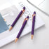 12 PCS 2 in 1 Stylus Ballpoint Pens with Stylus Tips, 1.0 mm Black Ink Metal Pens for Touch Screens, 12 Refills (Rose