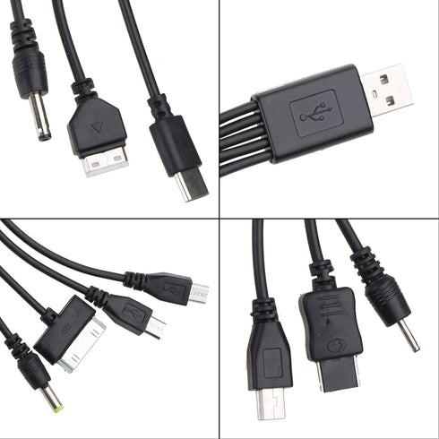 1 Piece 10 in 1 Universal USB Cable, Multiple Universal Charging Cable for Cell Phones, Earphone Speaker Adapter Cable, USB Cables for Mobile Phones USB Charging Cord 20CM/7.87in Data Cable