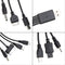 10 in 1 USB Multi Charger Cables for Mobile Phones, 20CM/7.87in Universal USB to Multi Plug Cell Phone Charger
