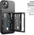 WeLoveCase for iPhone 13 / iPhone 14 Wallet Case with Credit Card Holder & Hidden Mirror, Two Layer Shockproof Heavy Duty Protection Cover Protective Case for iPhone 13/14 6.1 Inch-Black