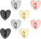 Gosknor 8pcs Heart Cell Phone Ring Holder, Metal Finger Ring Stand Heart-Shaped Sticky