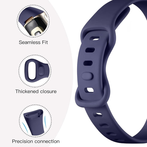 Maledan 8 Pack Band Compatible with Fitbit Charge 5/Charge 6 Bands for Women Men, Soft Slim Silicone Waterproof Sport Strap Replacement Wristband Accessories for Fitbit Charge 5/6 Fitness Tracker