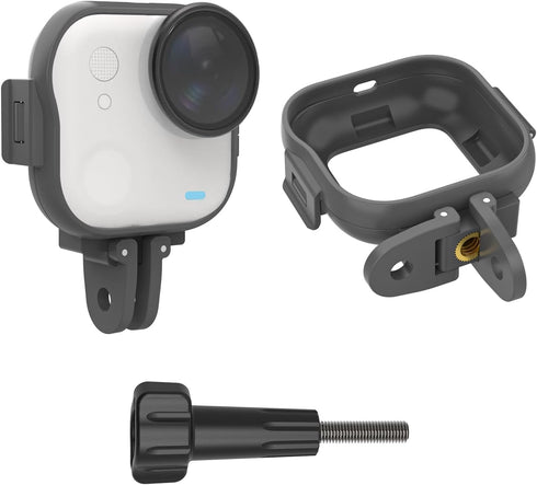 Sinyutia Camera Cage for Insta360 Go Ultra Accessories, Vertical Horizontal Extension Frame Adapter