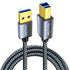 Yeung Qee 3.0 3 3.0 (3ft) USB A to USB B Cable ft,Nylon Braided USB Cable Type A Male to B Male Printer Cable