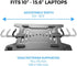HumanCentric 75x75 100x100 mm 9.5" 16.5 Laptop VESA Mount Tray for Monitor Arms and Stands, Fits and VESA Mount Holes