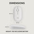 Logitech 2 M350s Pebble Mouse Slim Bluetooth Wireless Mouse, Portable, Lightweight, Customizable Button, Quiet Clicks