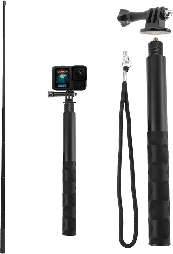 Yetaha 47.2" (120cm) Invisible Selfie Stick, Extended Monopod Pole Compatible for Insta360 X5/X4/X3,