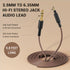OneOdio Fusion A71/HiFi/Pro C/Pro M Wired Headphones Audio Cable, Brown - 6.35mm to 3.5mm