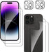 Front and Back Screen Protector for iPhone 14 Pro 6.1 inch, 2 Pcs Front + 2 Pcs Back + 2 Pcs Camera Lens Protector